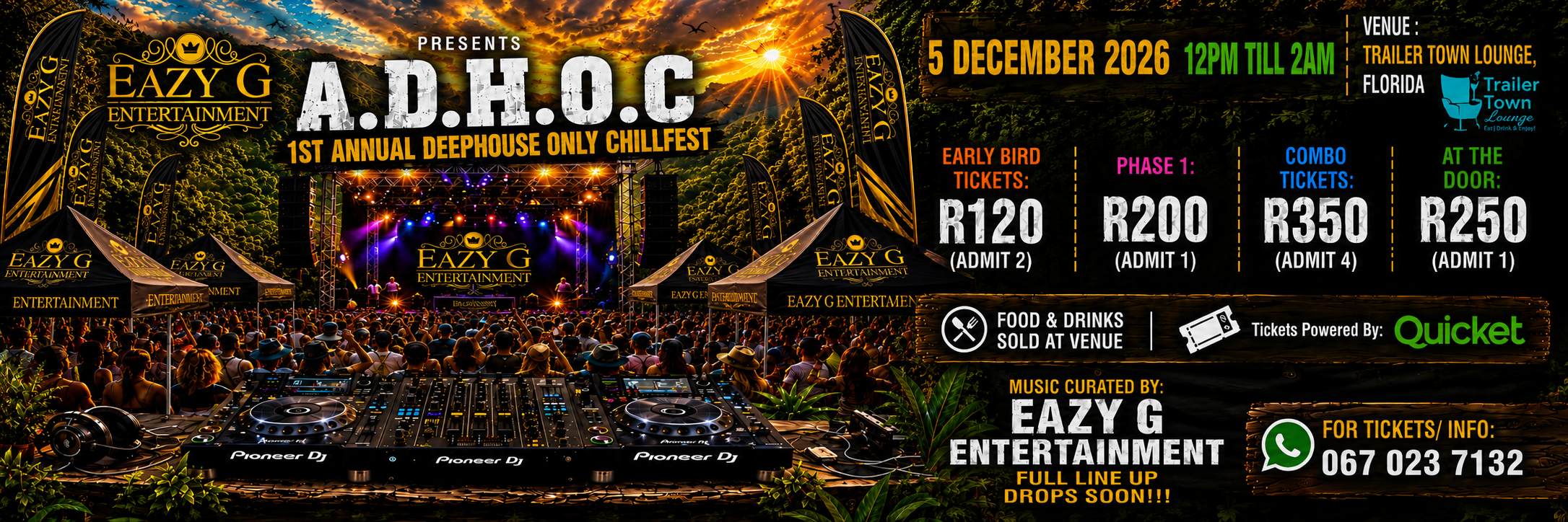 A.D.H.O.C 1st ANNUAL DEEP HOUSE ONLY CHILL FEST