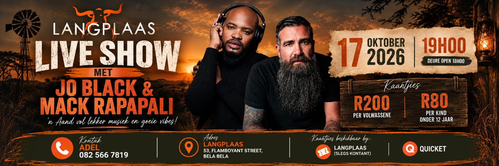 Live Show met Jo Black en Mack Rapapali