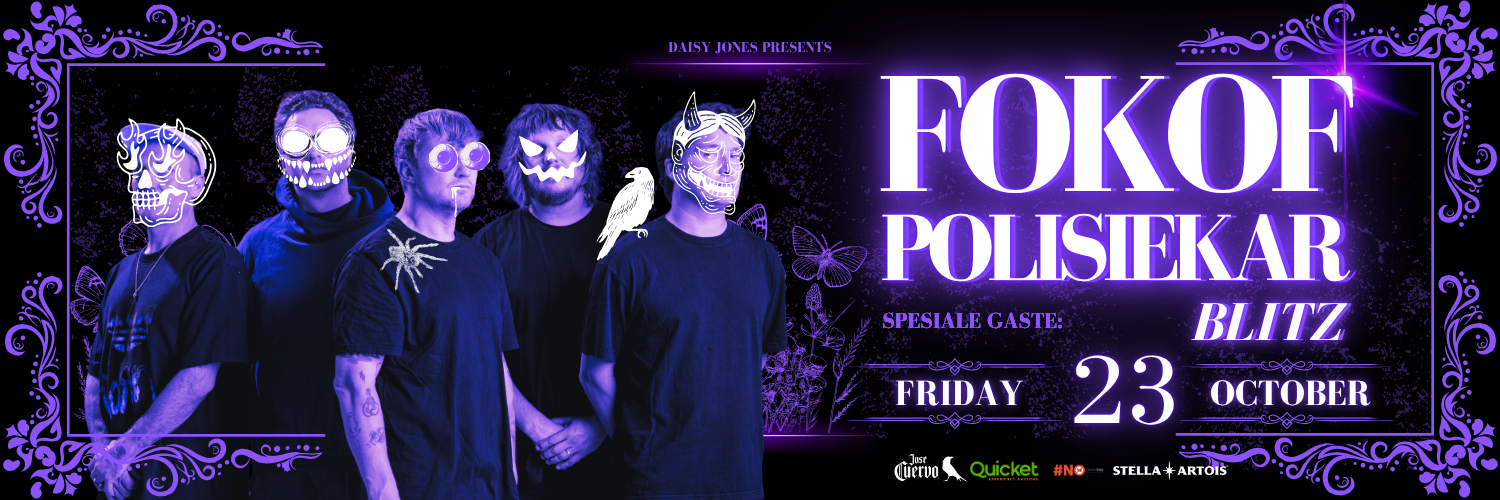 Halloween Ball met Fokofpolisiekar & Blitz - Daisy Jones Bar Stellenbosch