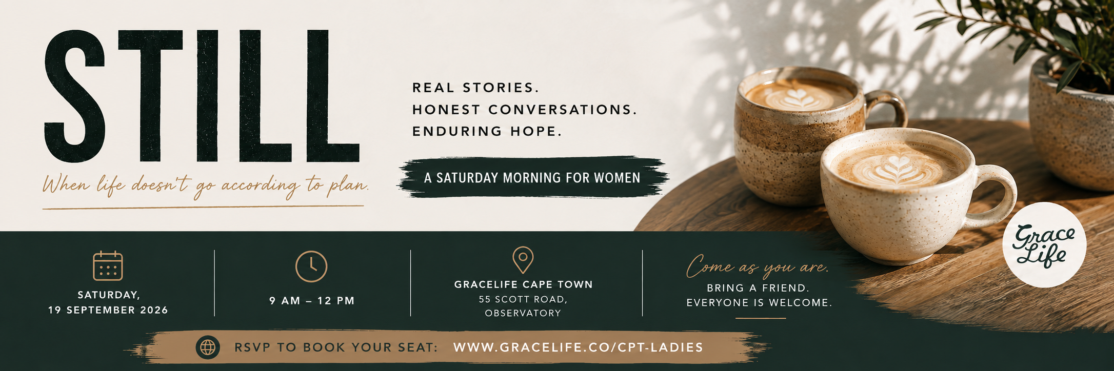 "STILL" a Saturday morning for women, built around coffee, connection and honest conversation.