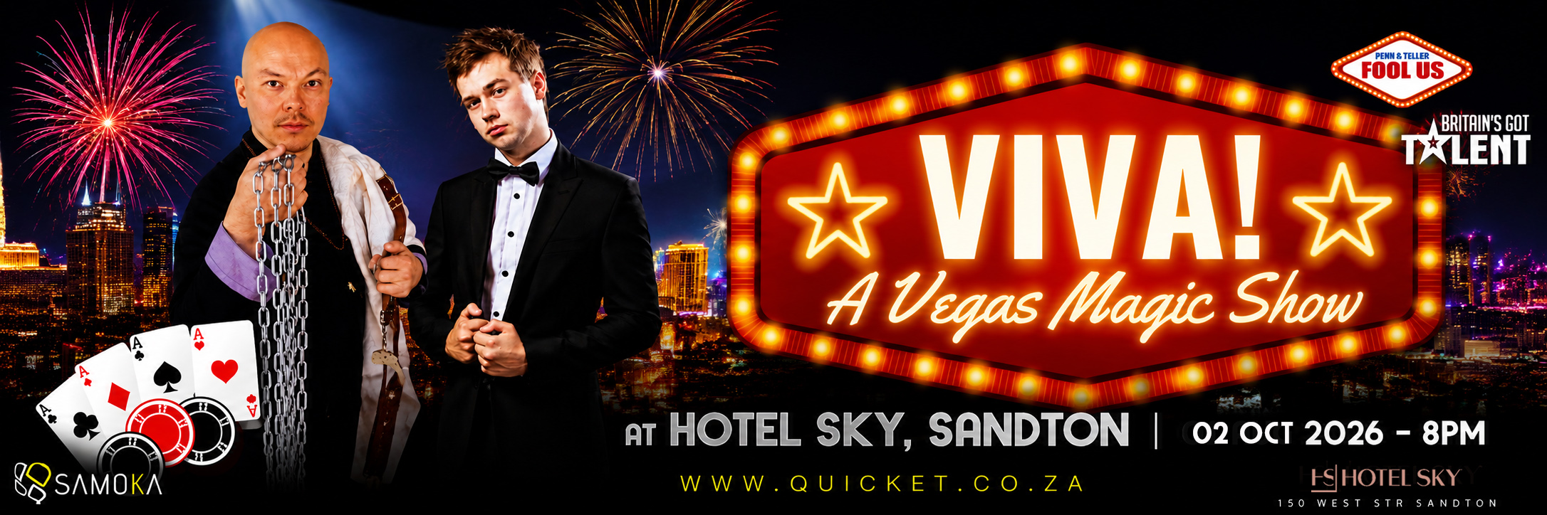 VIVA - A Vegas Magic Show - Brendon Peel & Li Lau LIVE in Johannesburg at Hotel Sky 02 Oct 2026