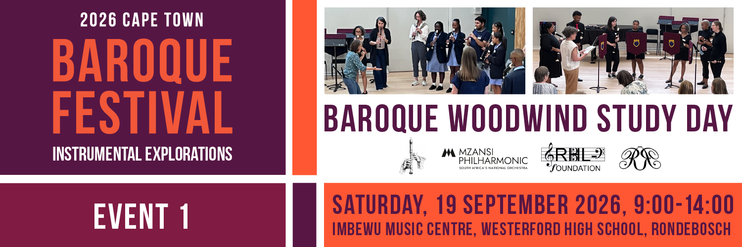 Baroque Woodwind Study Day (2026 Cape Town Baroque Festival - EVENT 1)