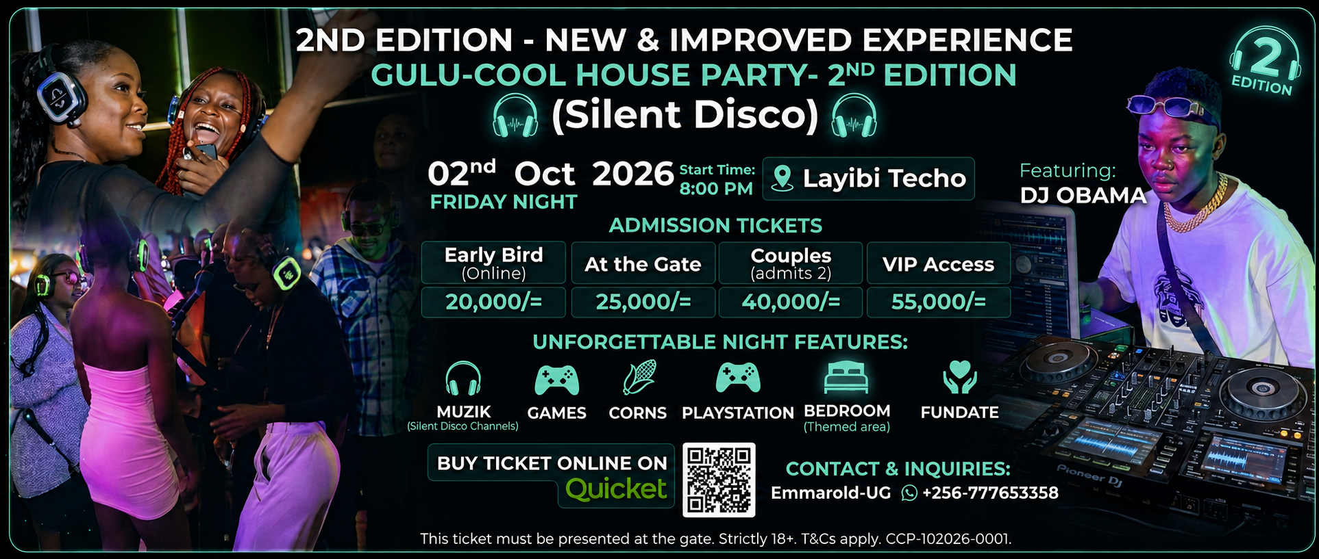 GULU-COOL HOUSE PARTY (SILENT DISCO)