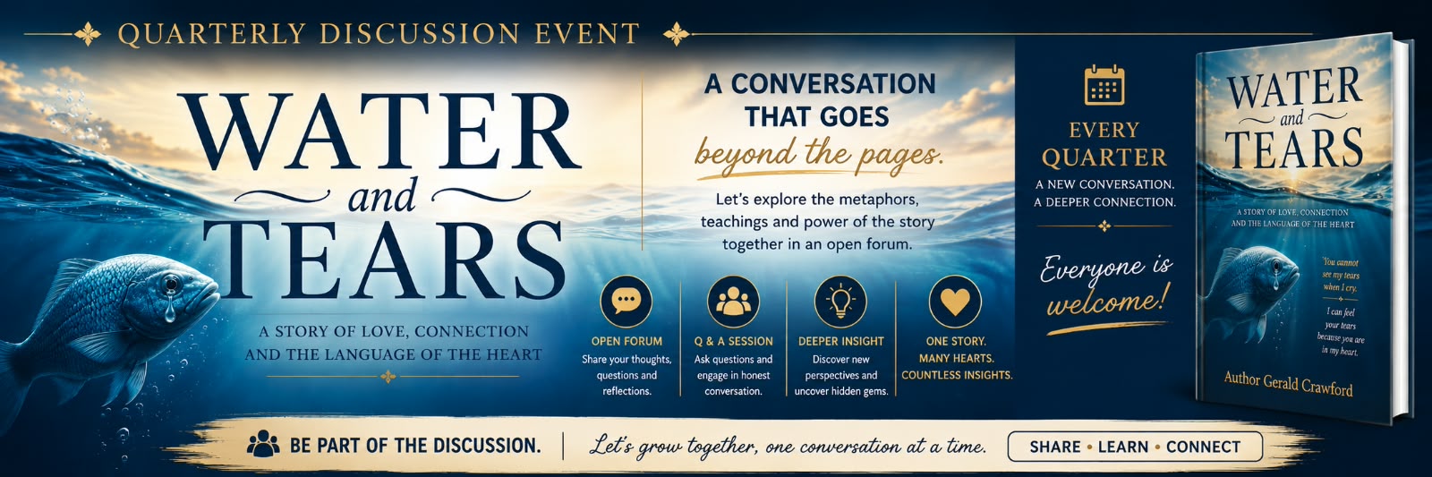 Author WATER AND TEARS Book Reading with Question and Answer Section