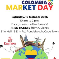 Colombia Day Market - Saturday 10 October 2026 from 10 am to 2 pm