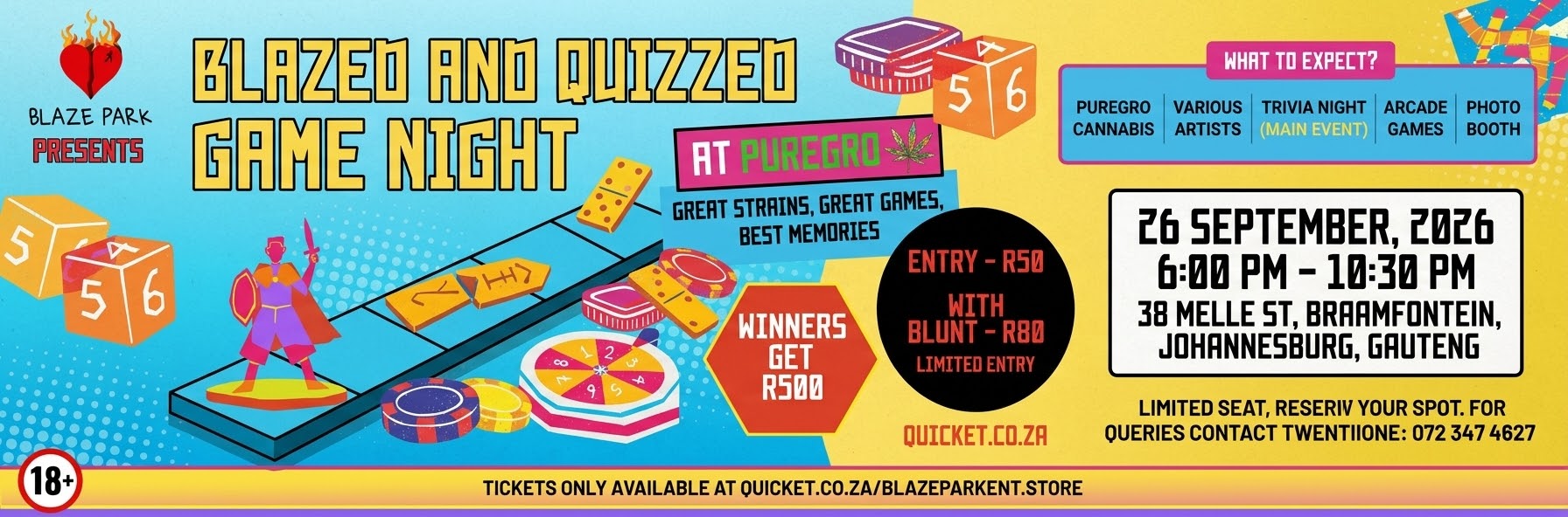 BLAZE PARK ENTERTAINMENT:BLAZED AND QUIZZED-GAME NIGHT