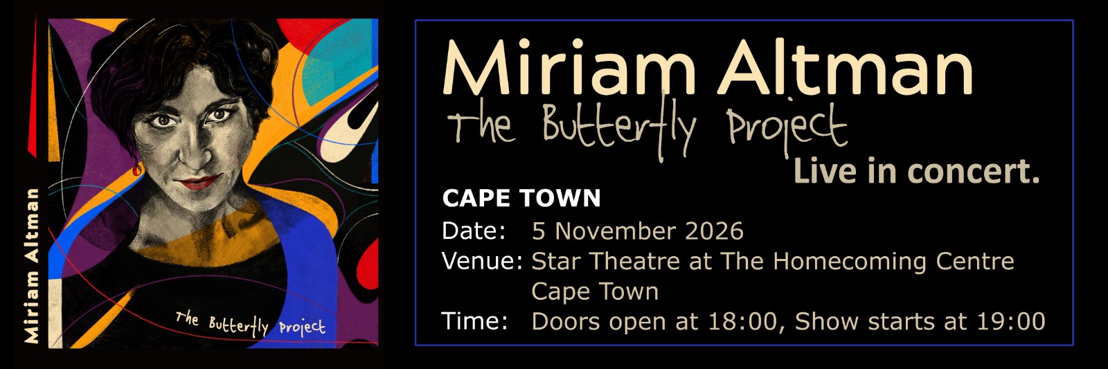 Miriam Altman - The Butterfly Project Live in Cape Town