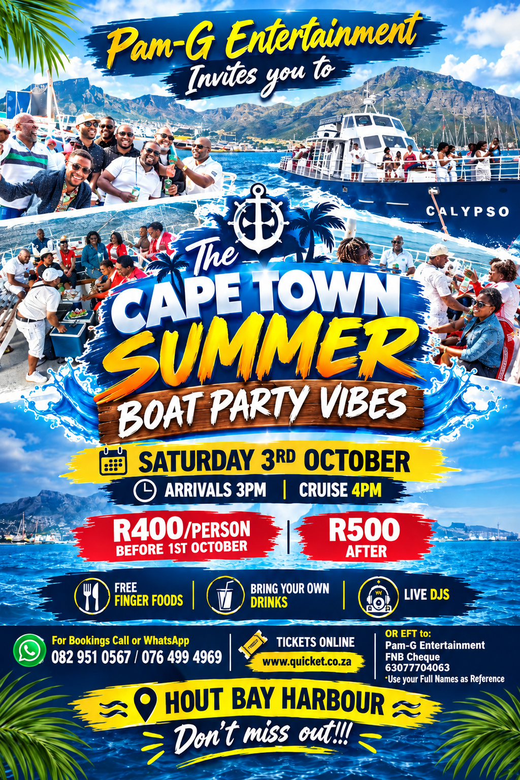 CAPE TOWN SUMMER BOAT PARTY VIBES