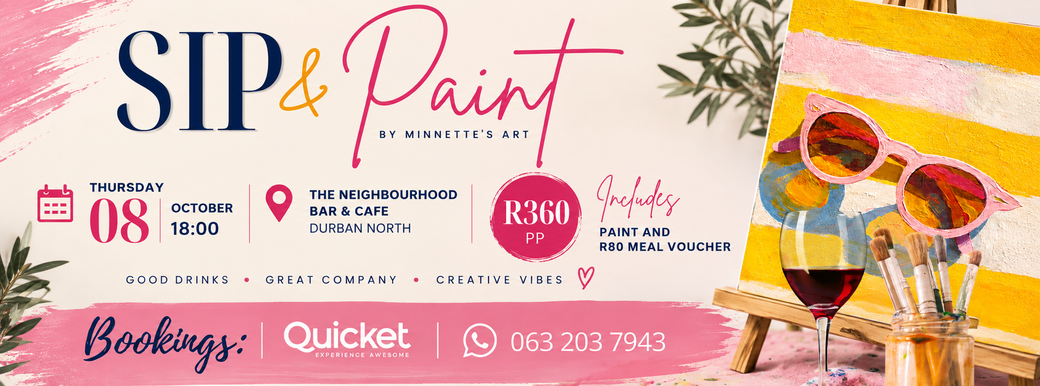 Sip & Paint  - Durban North, La Lucia -