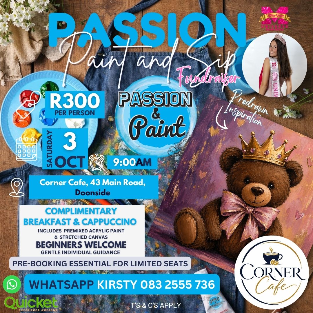 Passion Paint and Sip - Teddies and Tiaras - Fundraiser