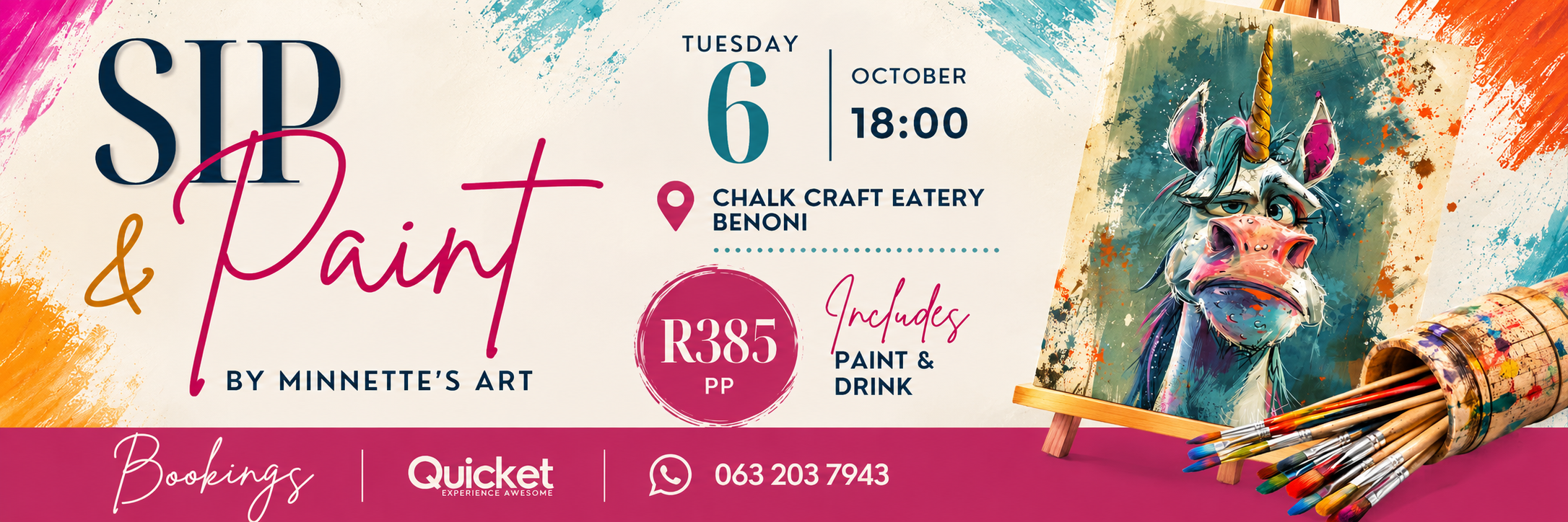 Sip & Paint - By Minnette’s Art - Benoni -