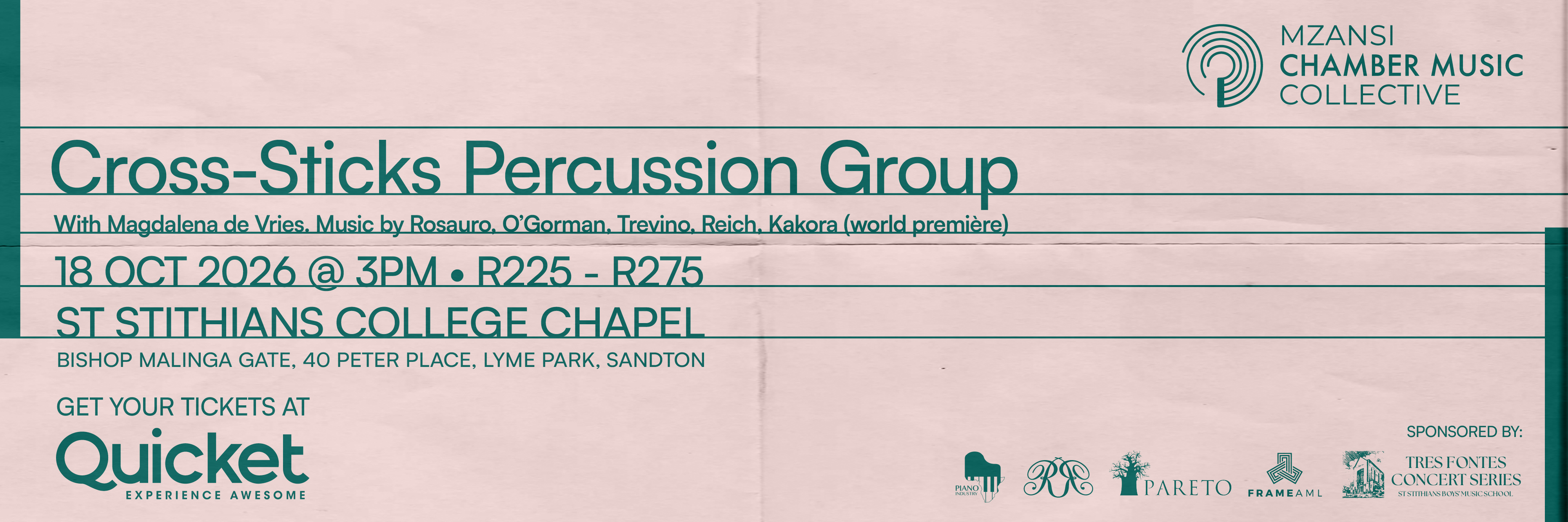 Magdalena de Vries and the Cross-Sticks Percussion Group