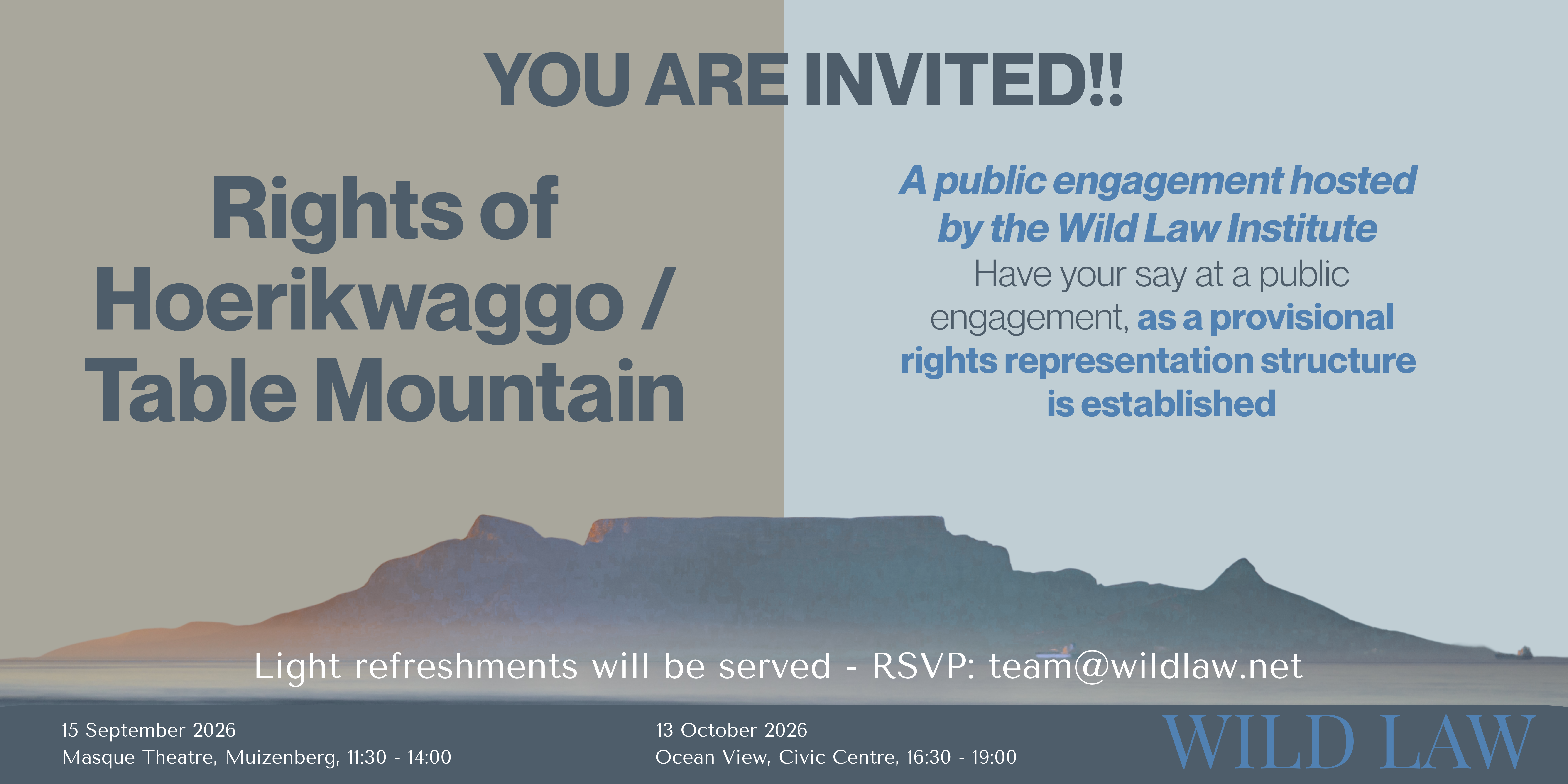 Rights of Hoerikwaggo/Table Mountain:  Public Engagement