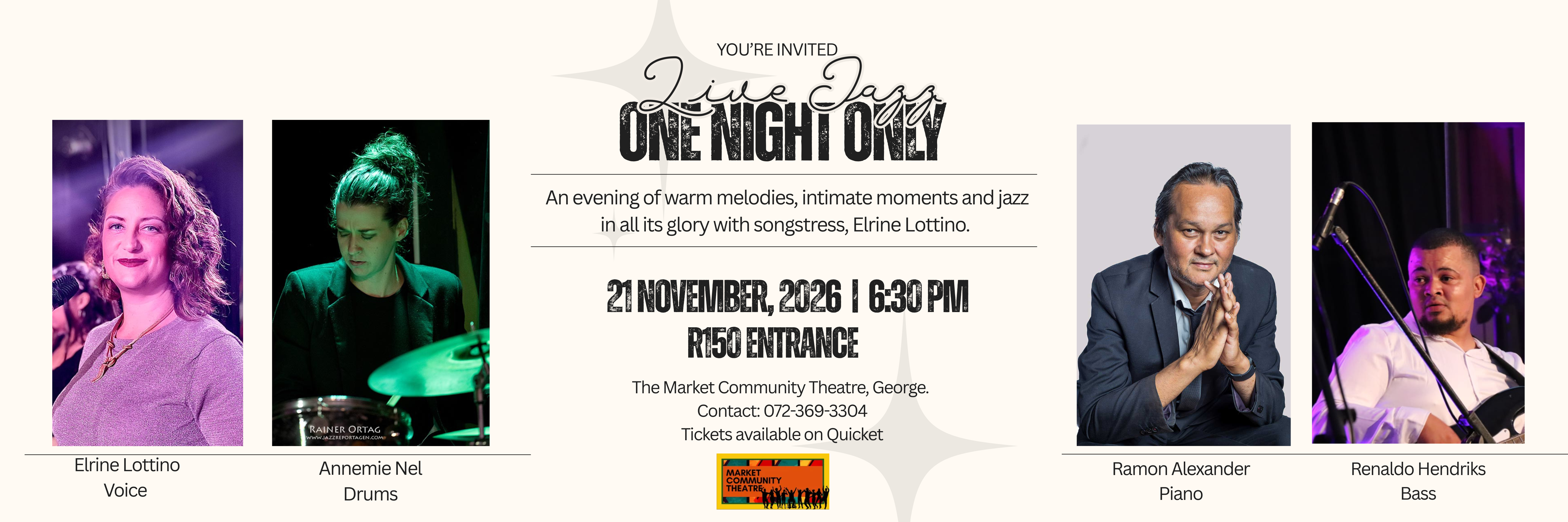 A one night only Jazz experience