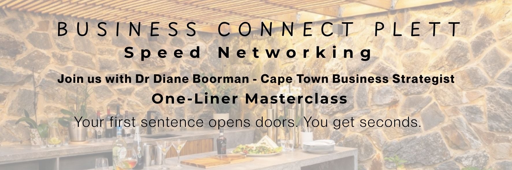 Business Connect Plettenberg Bay - Speed Networking and One Liner Masterclass