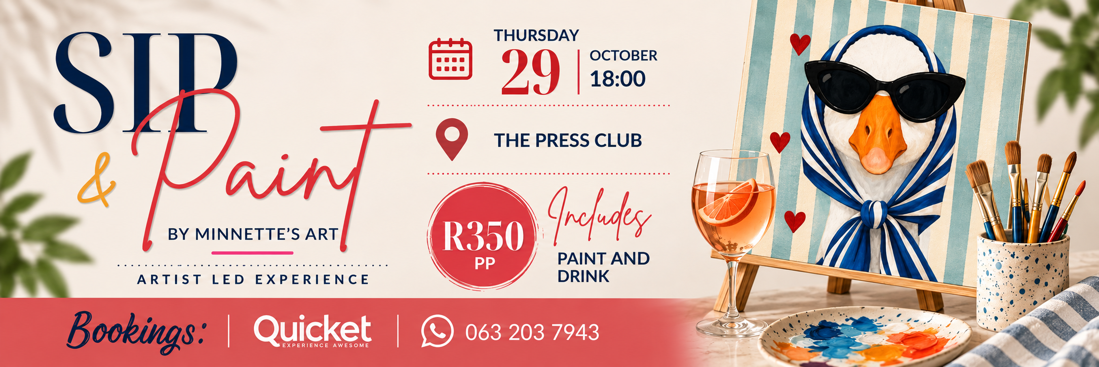 Sip & Paint - Umdloti - THE PRESS CLUB
