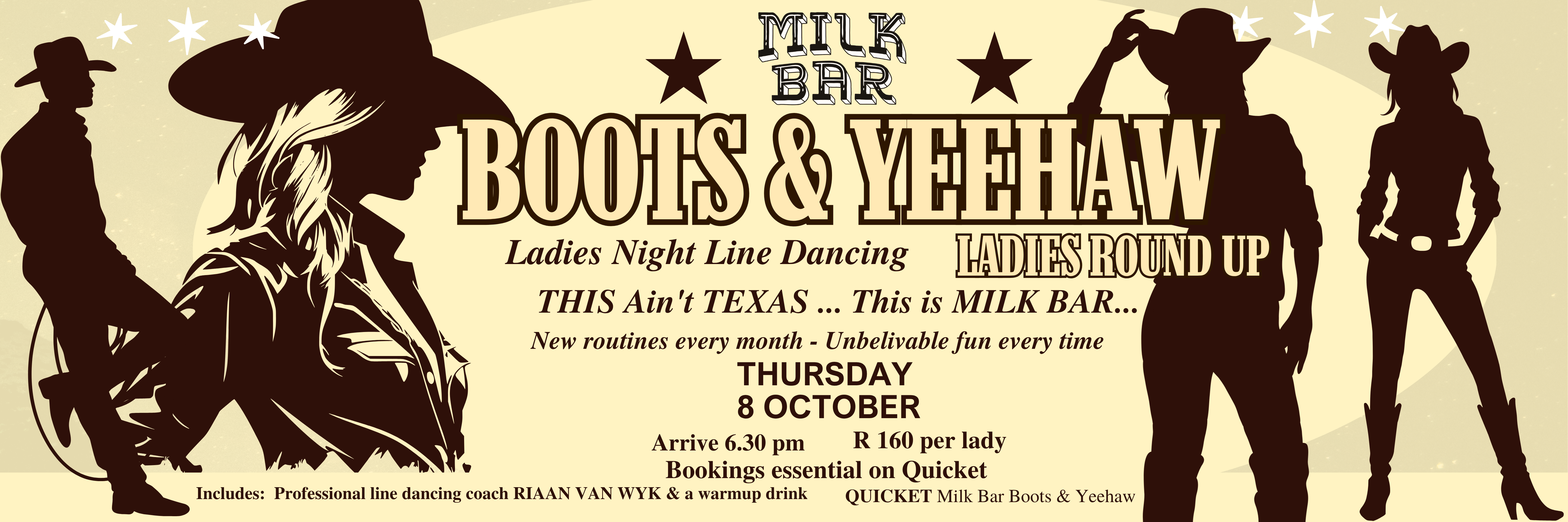 Milk Bar Boots and Yeehaw -8 October