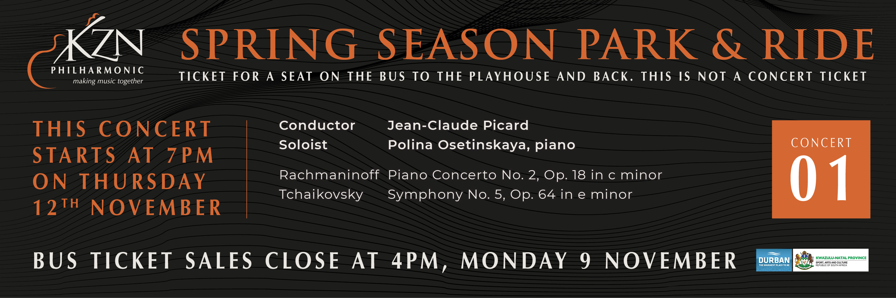 KZN Philharmonic Orchestra 2026 SPRING Park & Ride Concert 1