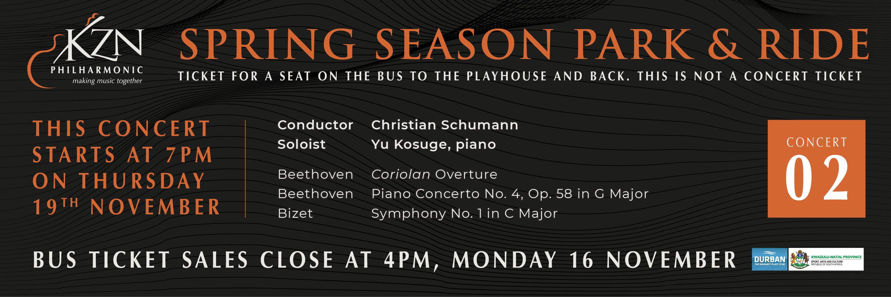 KZN Philharmonic Orchestra 2026 SPRING Park & Ride Concert 2