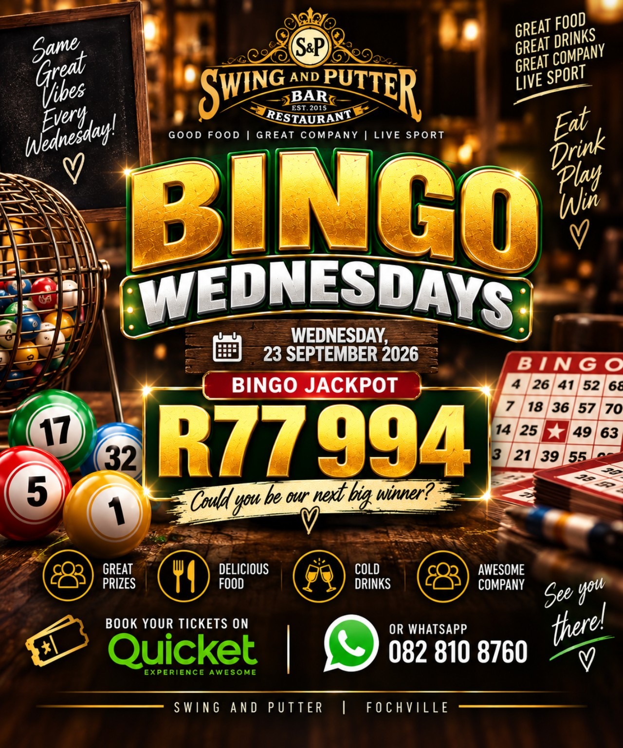 Bingo @ The Swing & Putter