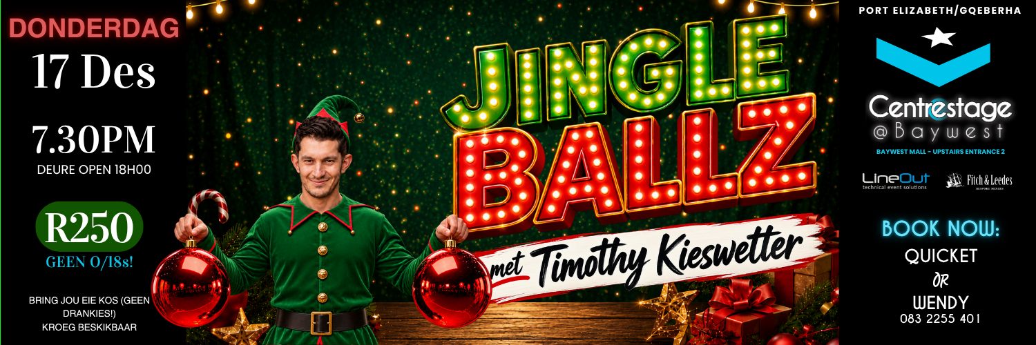 Timothy Kieswetter in JINGLE BALLZ. Thu, 17 December 2026 at Centrestage@Baywest