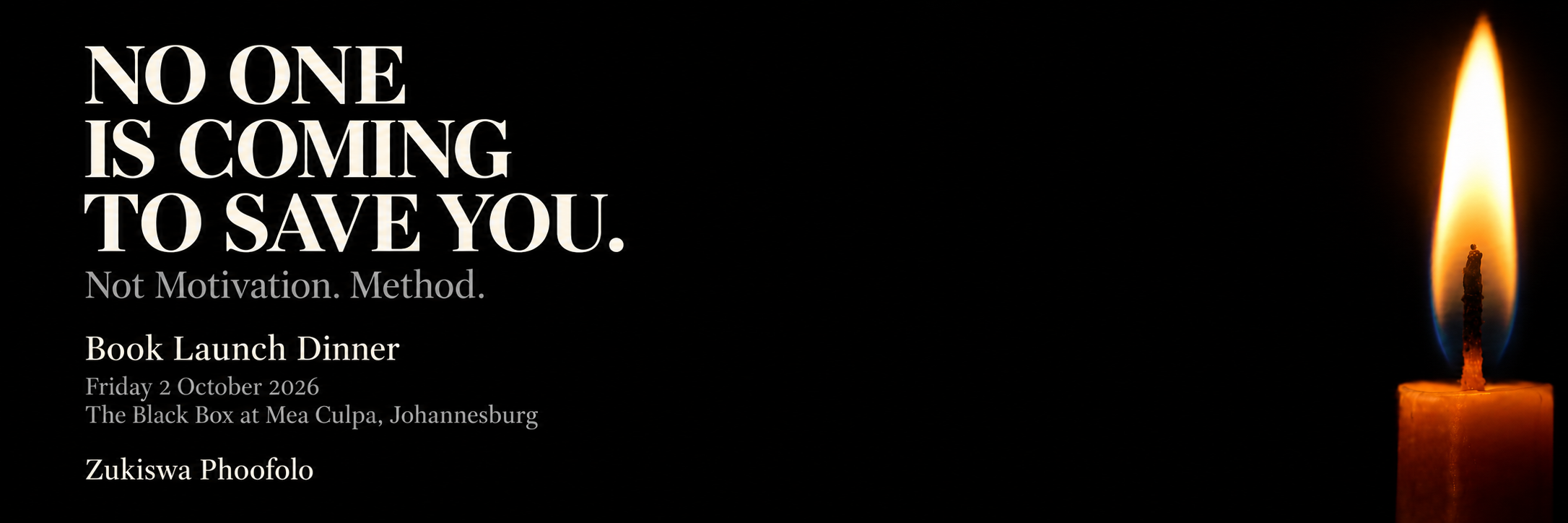 No One Is Coming To Save You · Women's Book Launch Dinner