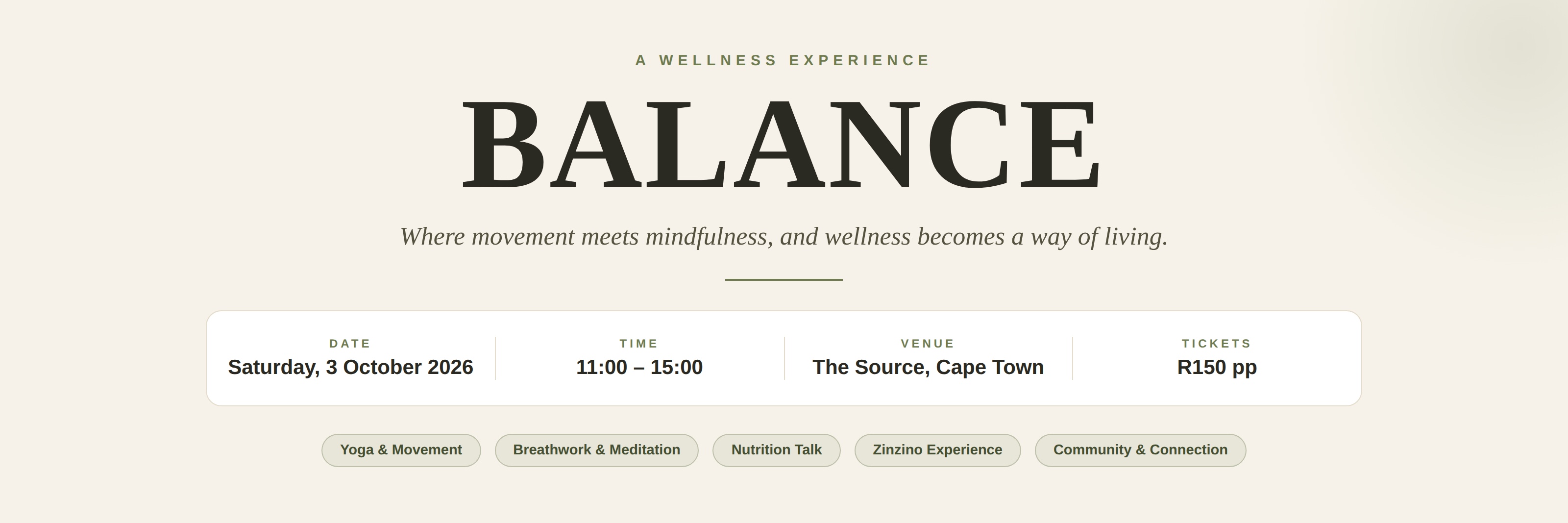Balance - A Wellness Experience