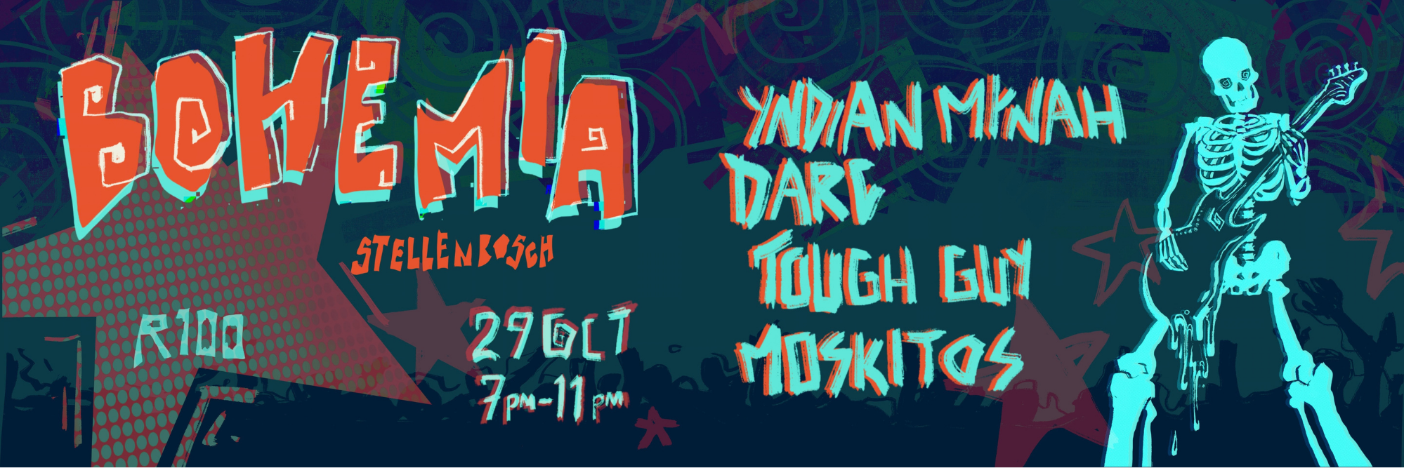 Yndian Mynah, DARC, TOUGHGUY, Moskitos - LIVE at Bohemia Stellenbosch