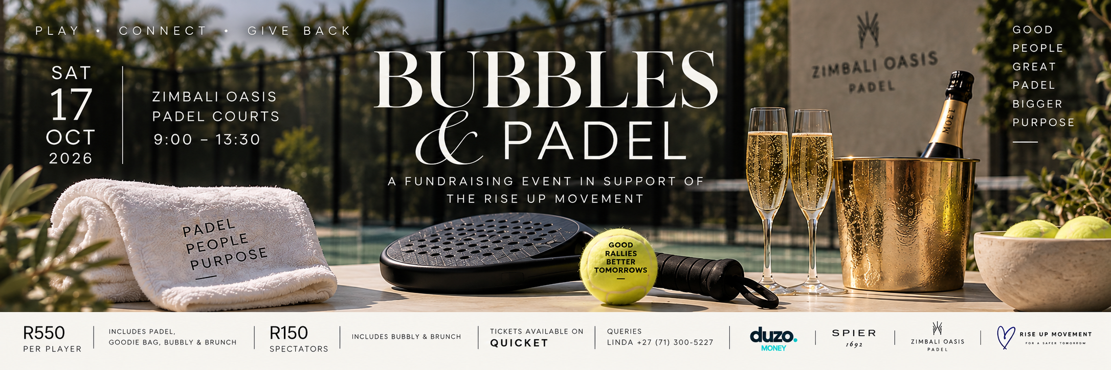 Bubbles & Padel at Zimbali Oasis