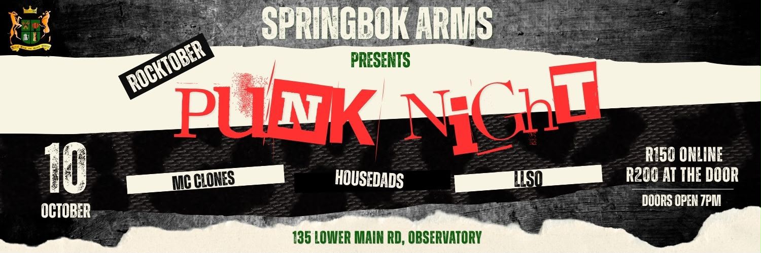 Rocktober : Punk Night @ Springbok Arms ft. LLSO | Housedads | Mc Clones
