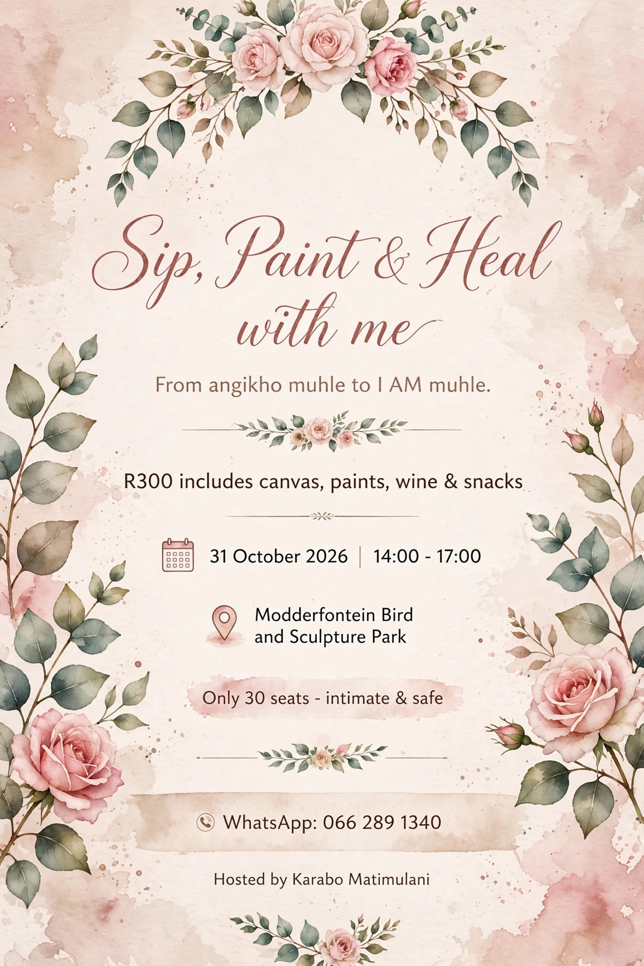 Sip, Paint & Heal with Karabo