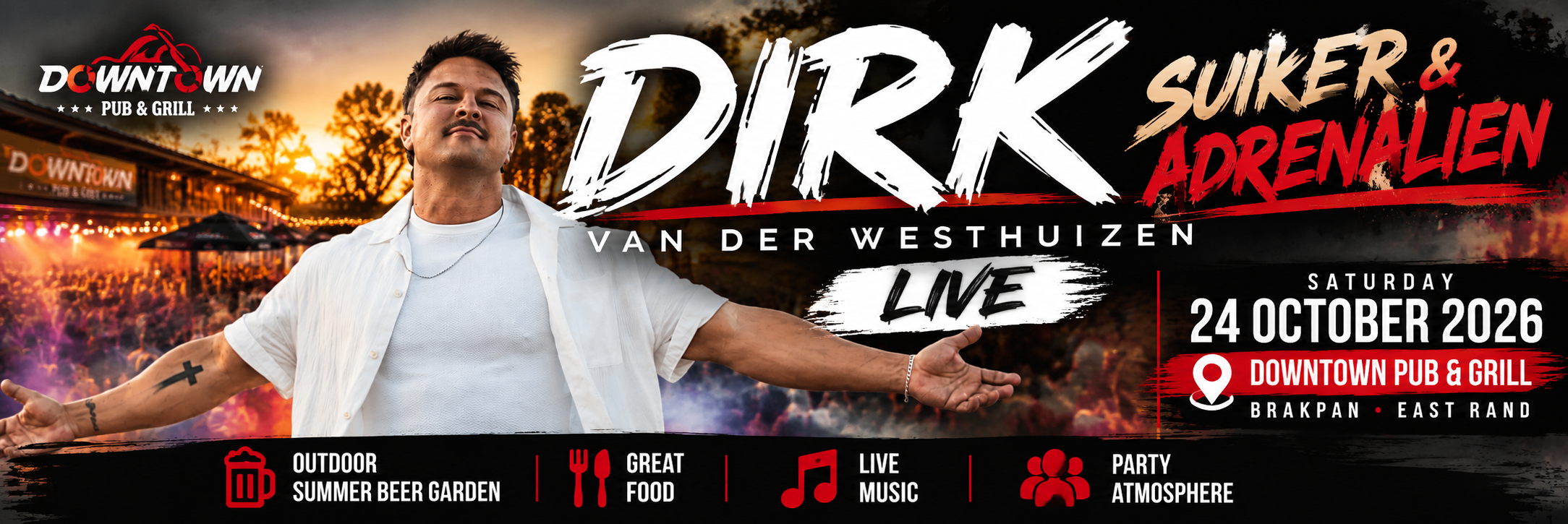 Suiker & Adrenalien – Dirk van der Westhuizen LIVE