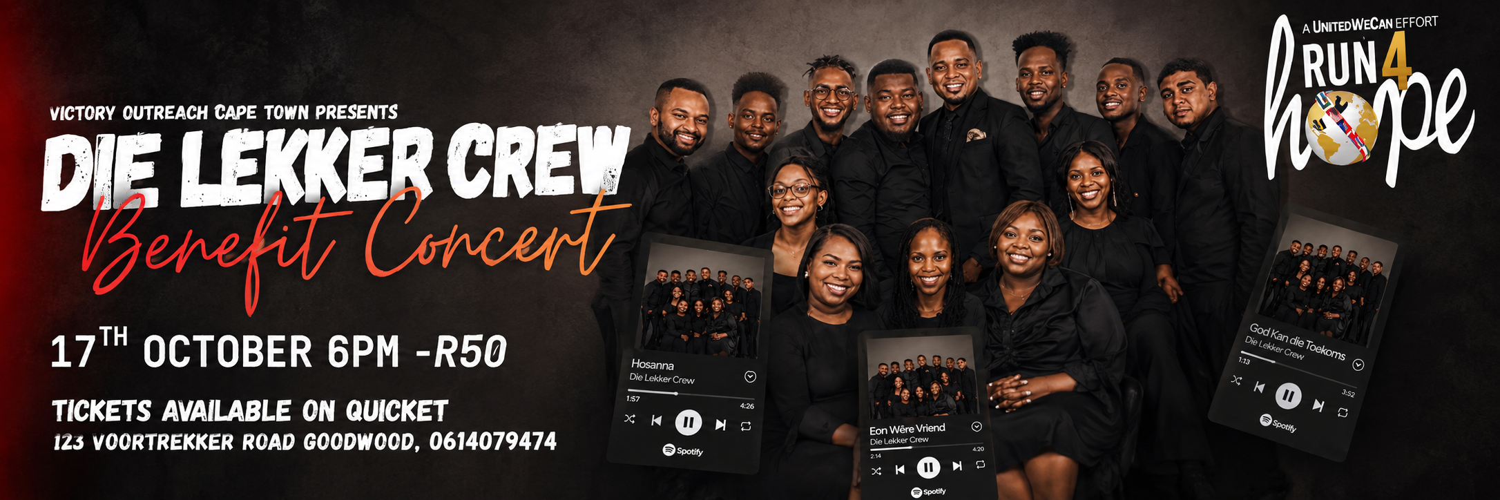 Die Lekker Crew Run For Hope Benefit Concert