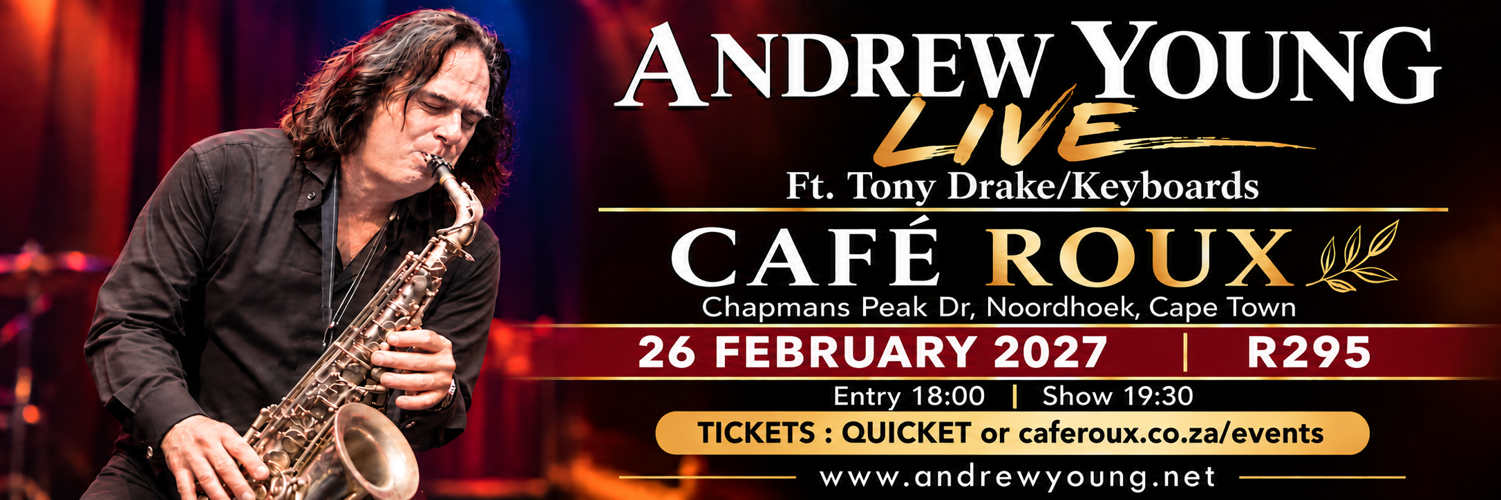 Andrew Young LIVE! @ café Roux