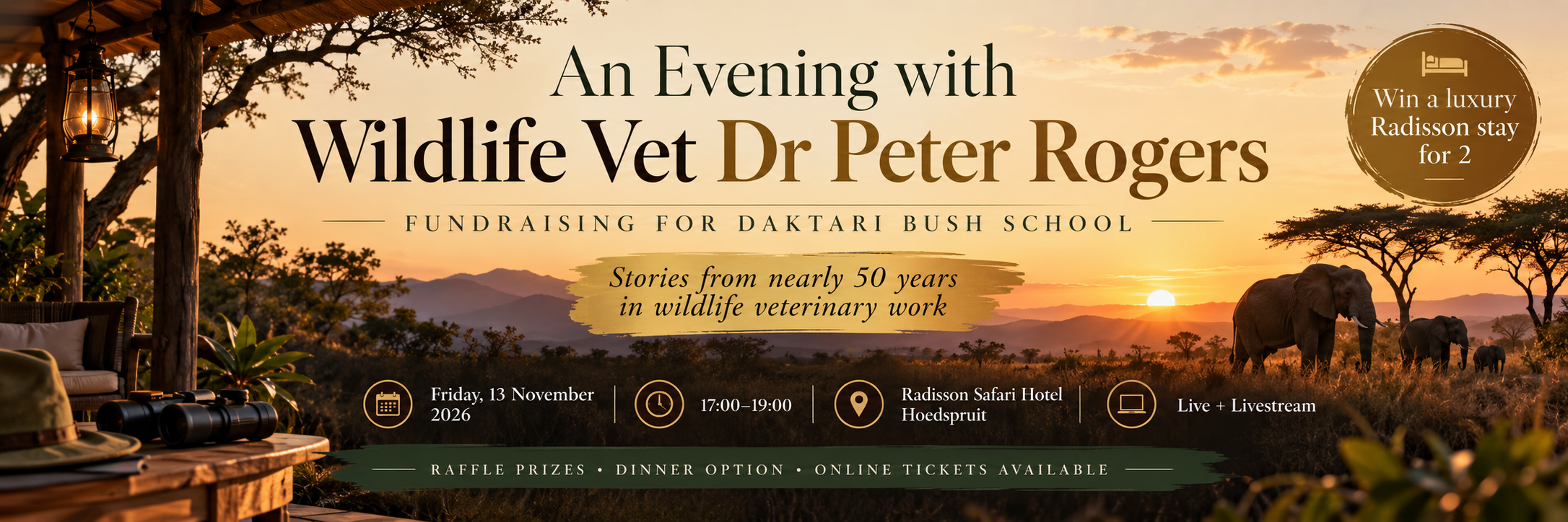 Fundraising Event DAKTARI x Wildlife Vet Dr. Peter Rogers