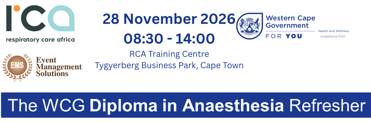 WCG Diploma in Anaesthetics Refresher, 28 November 2026