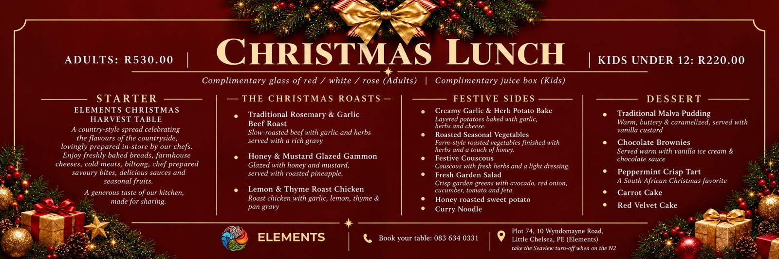 Christmas Lunch @ Elements