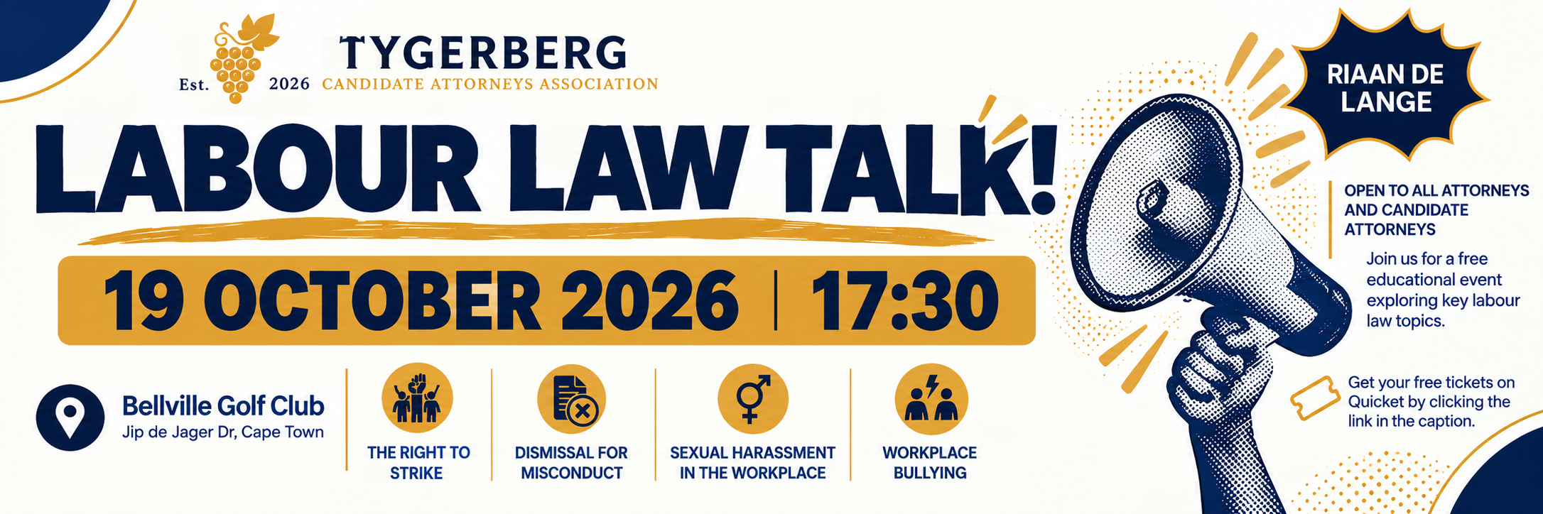 TCAA TALKS - RIAAN DE LANGE