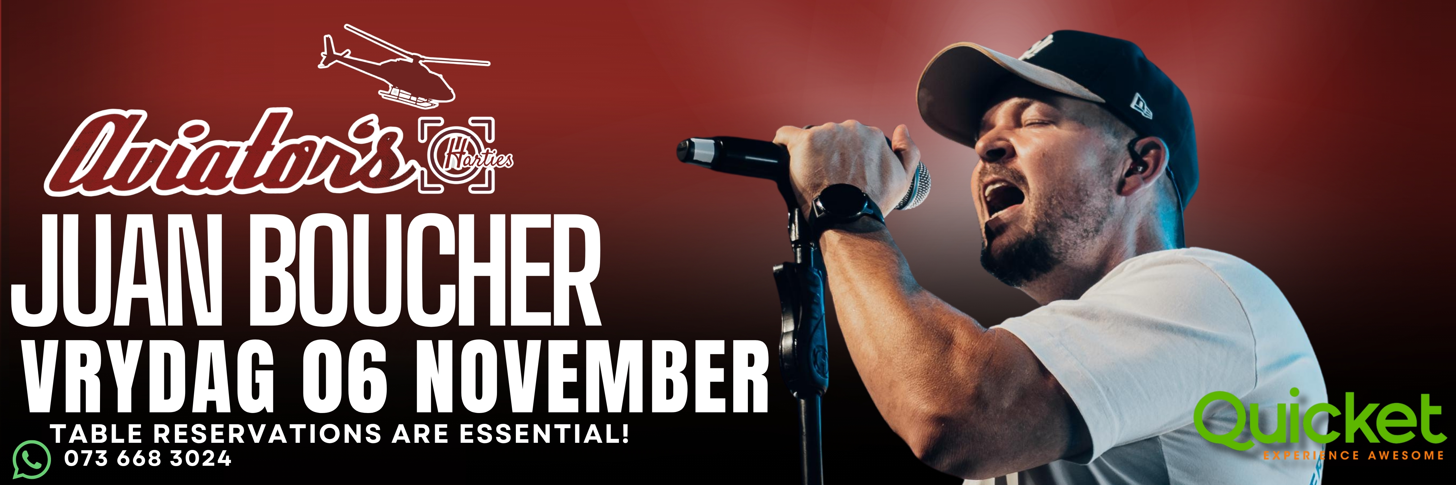 JUAN BOUCHER LIVE @ Aviator’s, Hartbeespoort