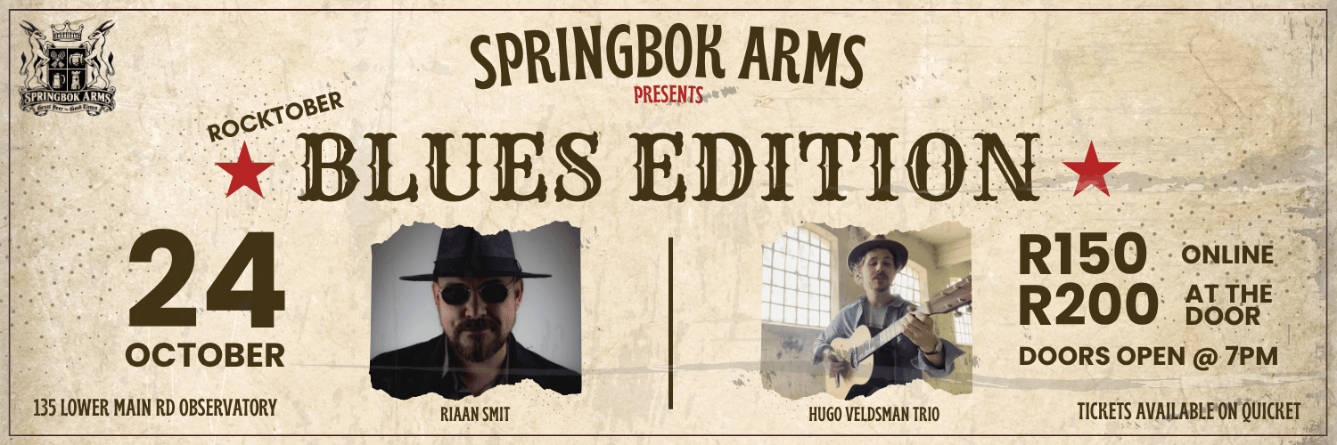 Rocktober : Blues Edition @ Springbok Arms ft. Riaan Smit & The Hugo Veldsman Trio