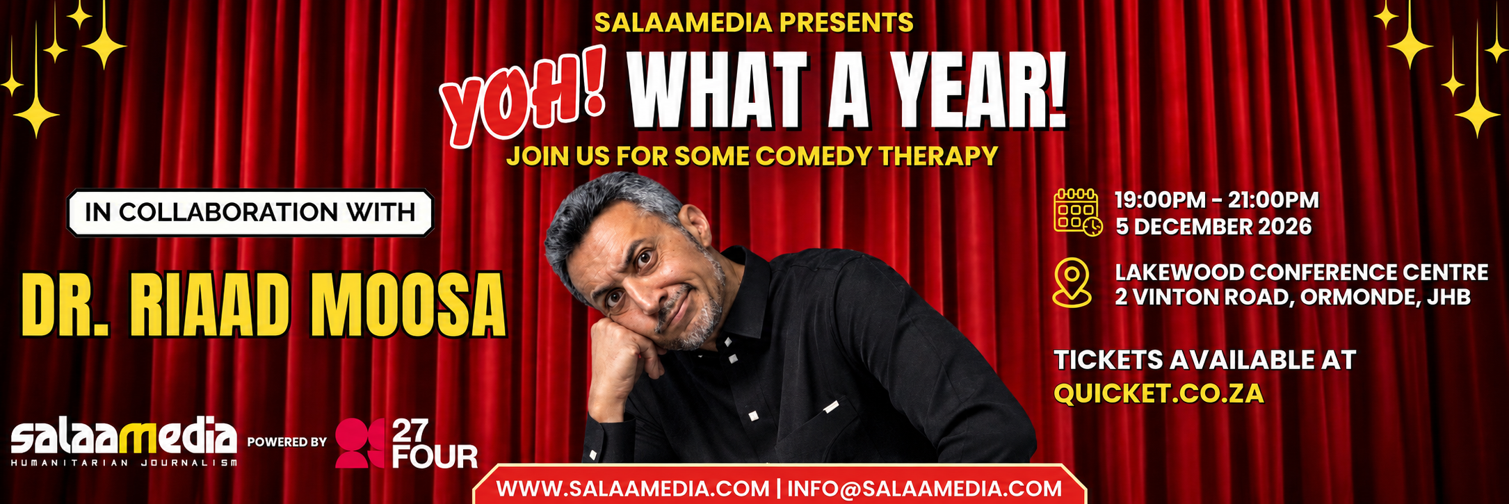 DR. RIAAD MOOSA - YOH! WHAT A YEAR!