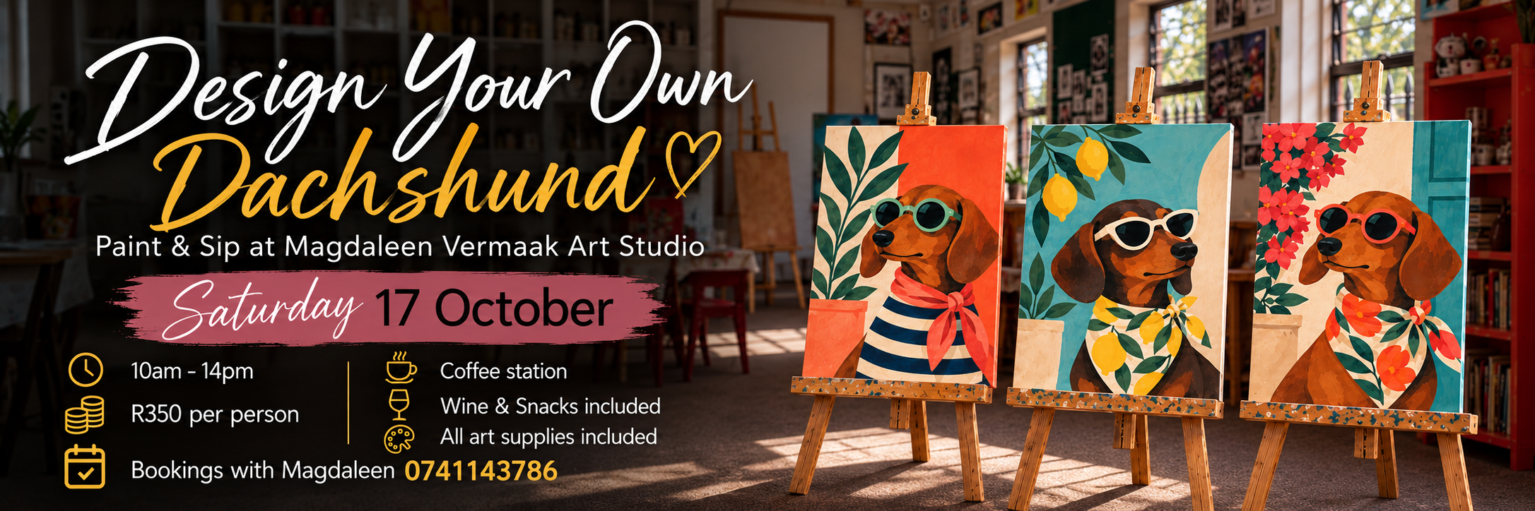Paint & Sip - Design Your Own Dachshund