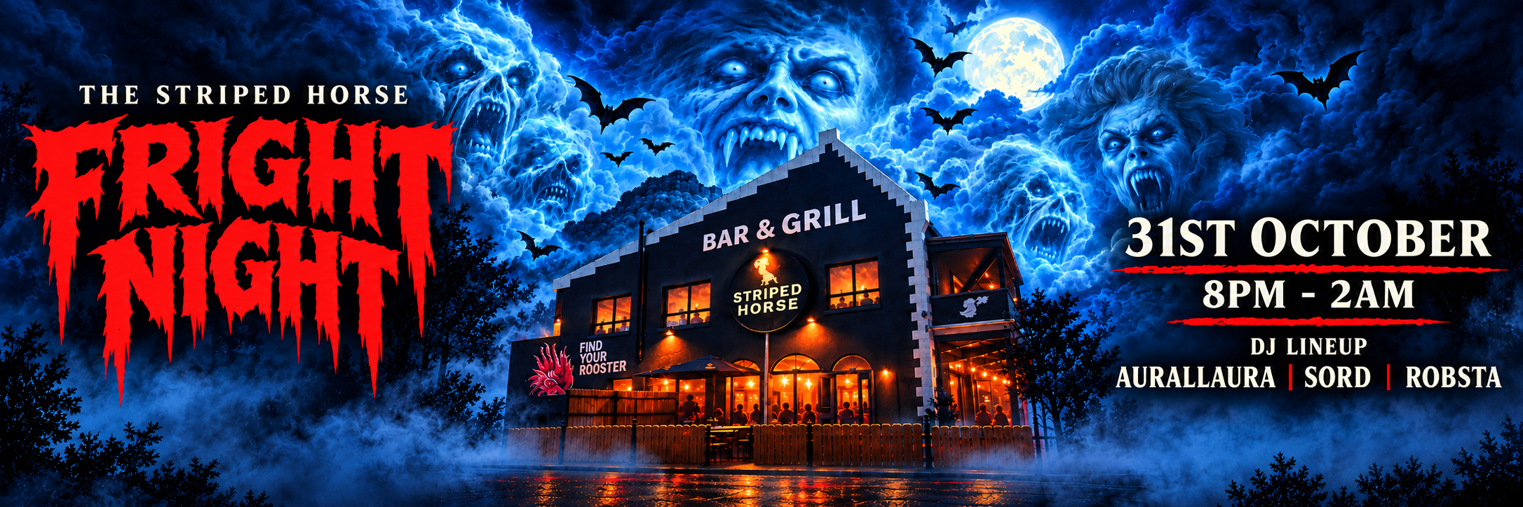 FRIGHT NIGHT - Halloween at the Striped Horse