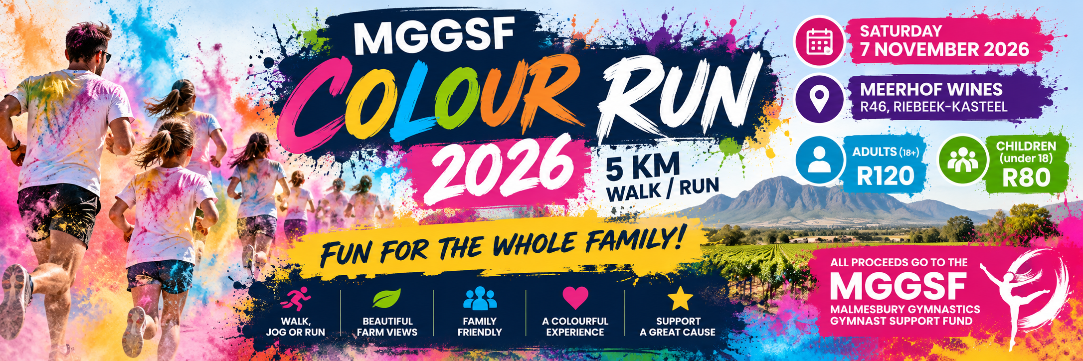 Malmesbury Gymnastics Colour Run 2026