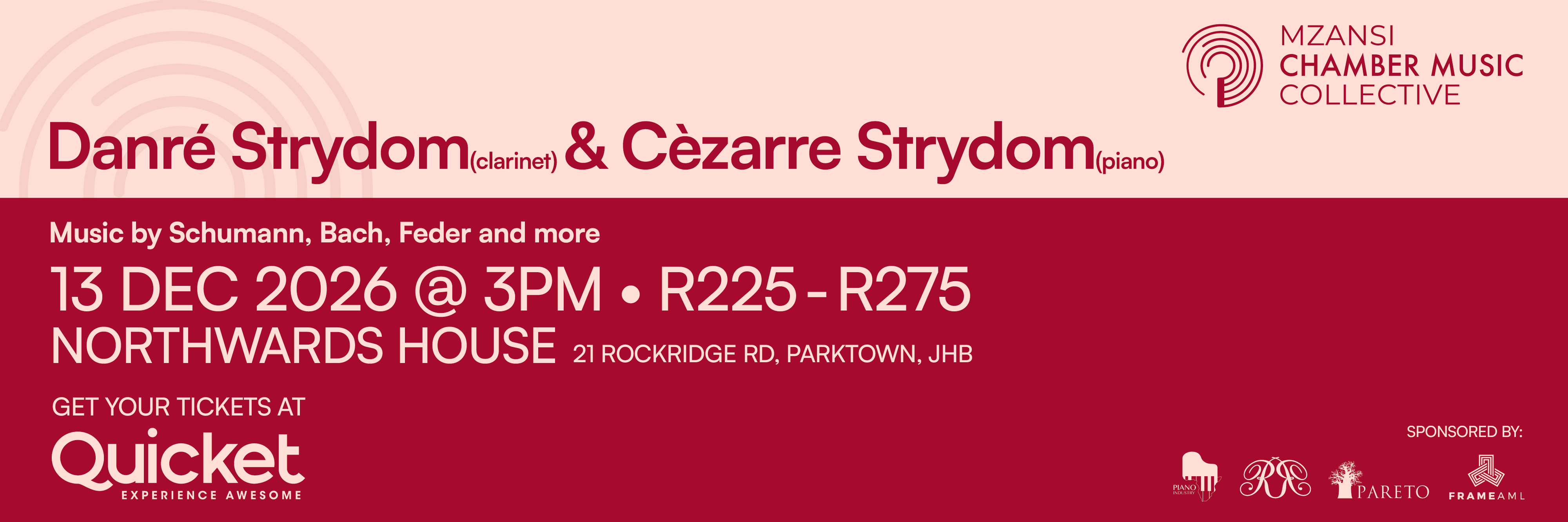 Danré Strydom (clarinet) and Cezarre Strydom (piano)