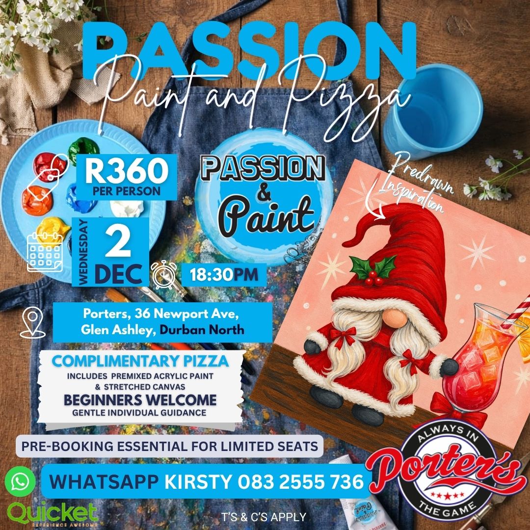 Passion Paint and Pizza - Mrs Claus Gnome