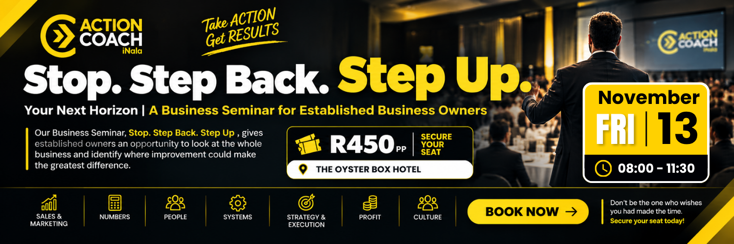 Stop. Step Back. Step Up.   A Business Seminar for Established Business Owners