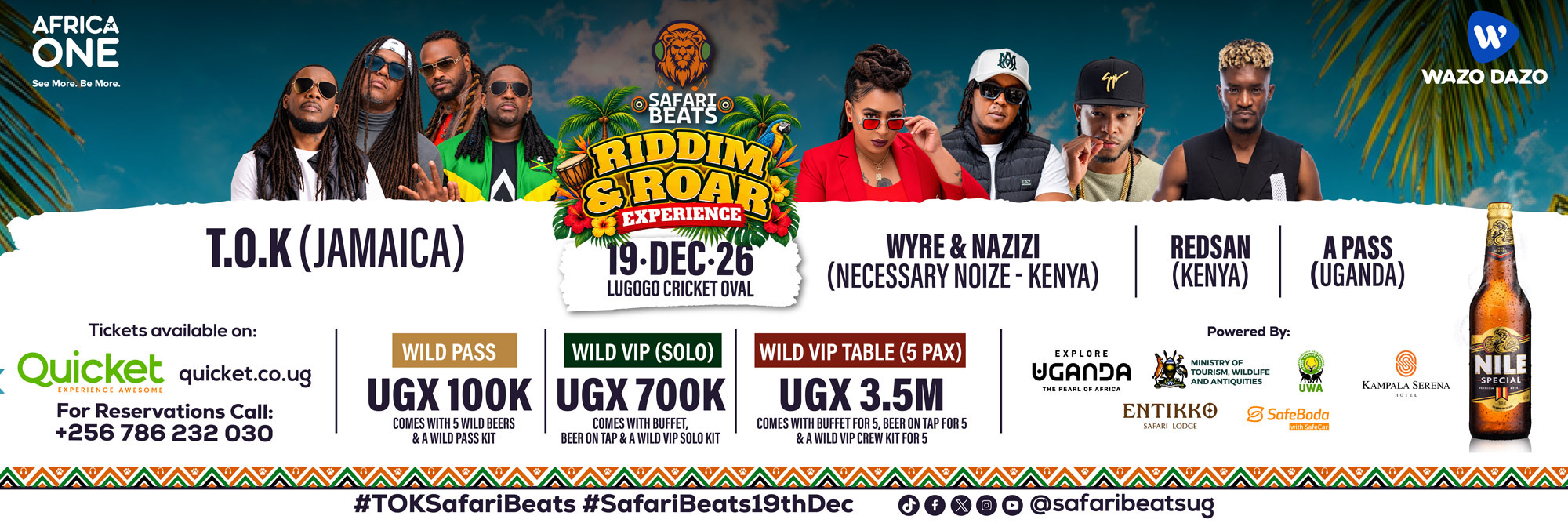 SAFARI BEATS RIDDIM & ROAR EXPERIENCE
