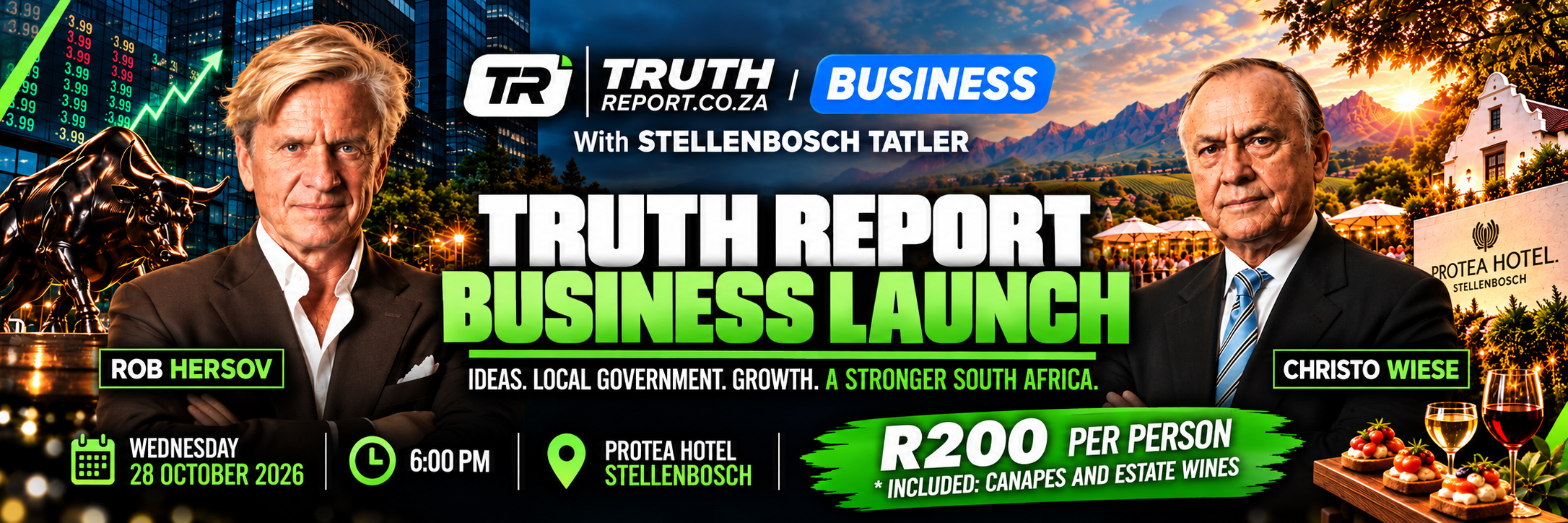 Truth Report Business Launch With Rob Hersov | Christo Wiese