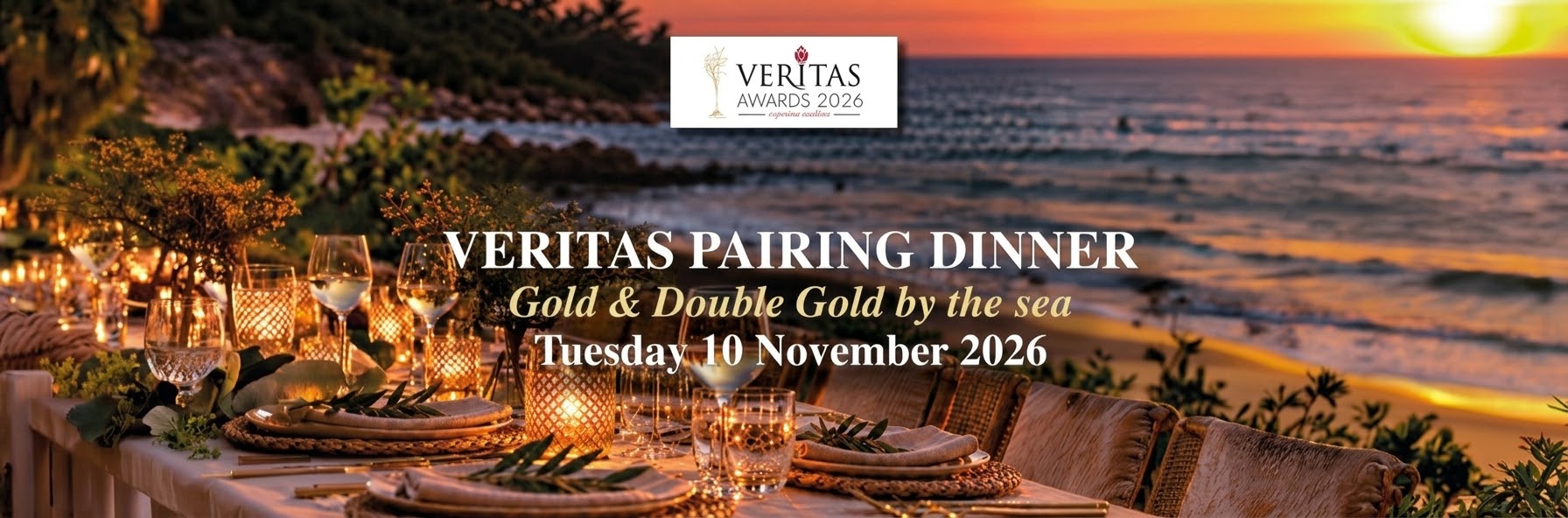 Veritas Pairing Dinner Gold & Double Gold by the sea
